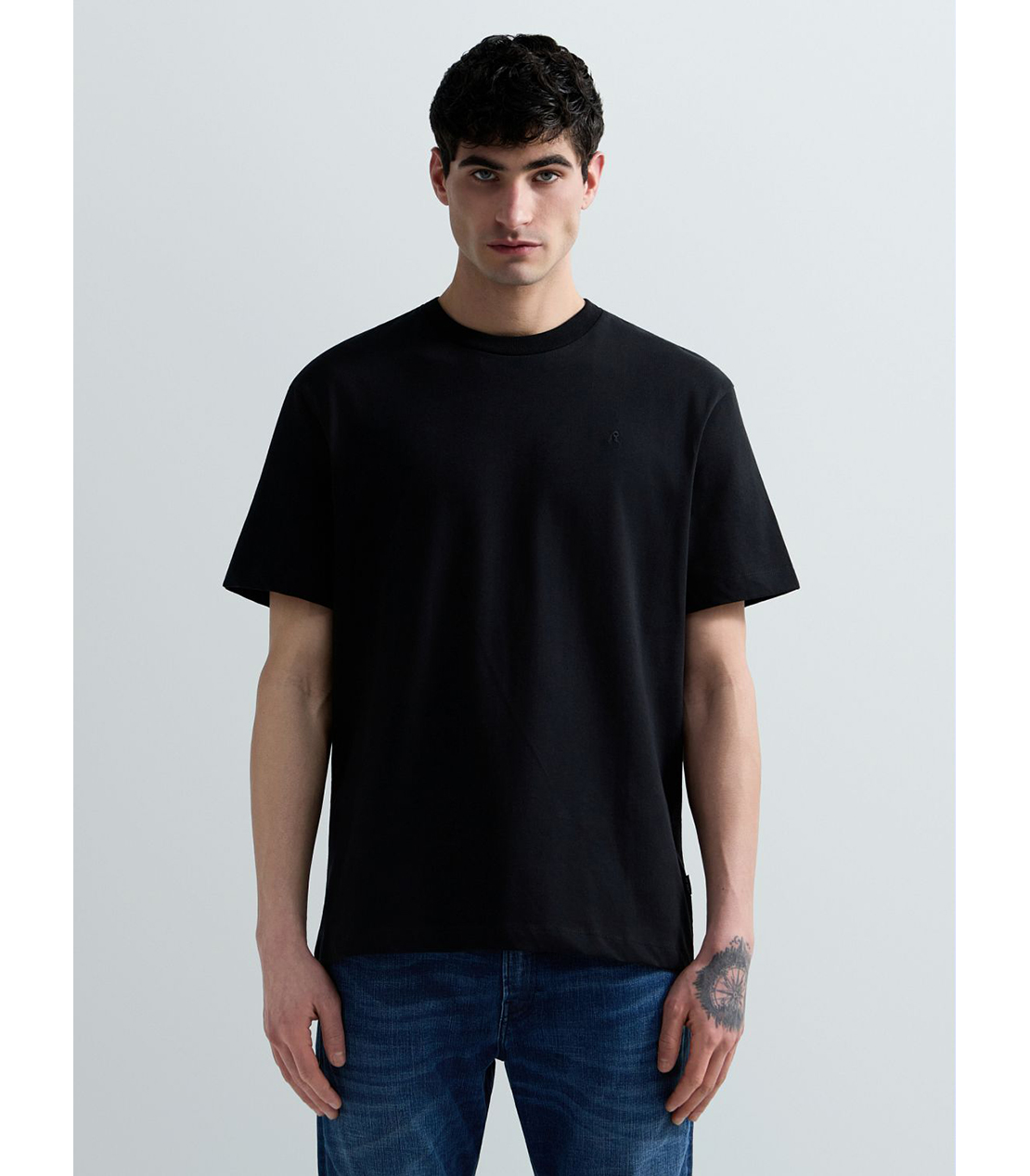 ヘビーコットンジャージーRロゴTシャツ 詳細画像 ブラック 1